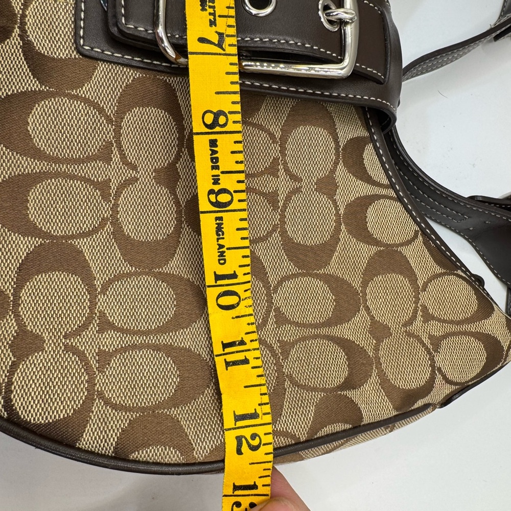 Coach Brown and Tan Signature Hobo Bag & wallet - Picture 8 of 13